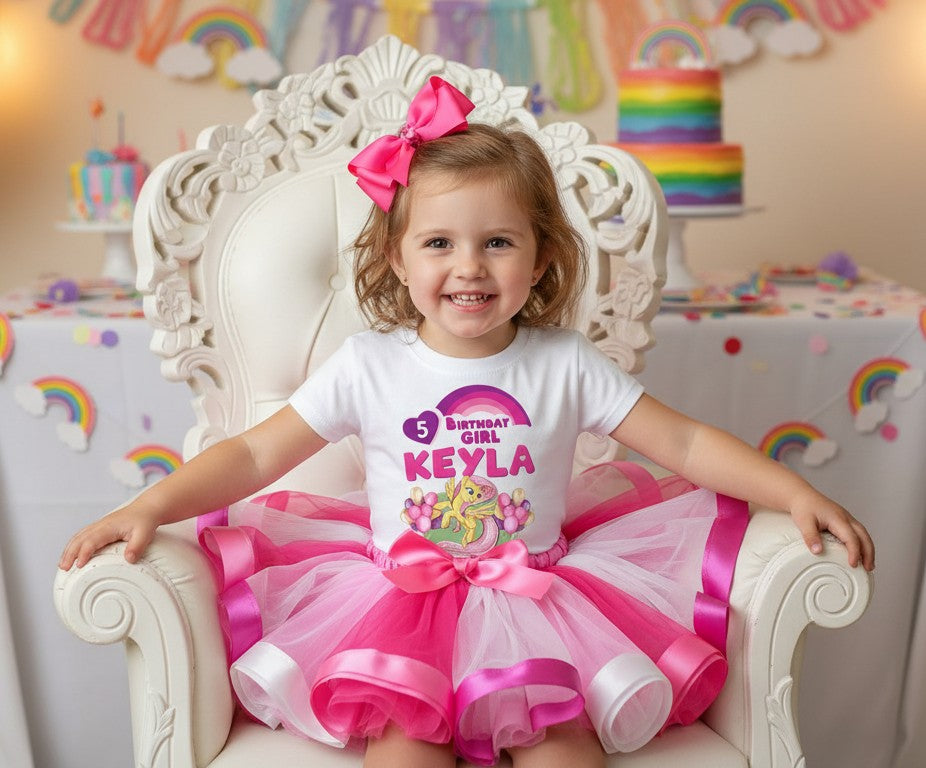 My Little Pony Fluttershy Tutu Set Girls Personalized Custom Hot Pink – Personalizee