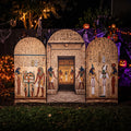 7.2ft Ancient Egyptian Tomb Theme Halloween Arch Fabric Backdrop Cover - Multi-Panel Event Backdrop Decor Prop