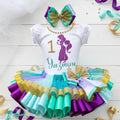 Jasmine Princess Silhouette Tutu Set Girls Personalized Custom Purple Blue Ribbon Sewn Trim Tutu Outfit Dress Theme Cake Smash Birthday Party