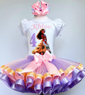 Moana 2 Princess Tutu Set Girls Personalized Custom Pink Purple Ribbon Sewn Trim Tutu Outfit Dress Theme Cake Smash Birthday Party