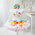 Squishmallows Tutu Set Girls Personalized Custom Multicolor Ribbon Sewn Trim Tutu Outfit Dress Theme Cake Smash Birthday Party