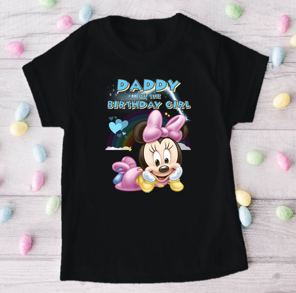 Baby Minnie Personalized Custom Black Family T-Shirt or Onesie Pack Theme Cake Smash Birthday Party