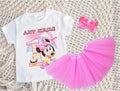 Baby Minnie Tutu Set Girls Personalized Custom Pink 3 Layer Tutu Outfit Dress Theme Cake Smash Birthday Party