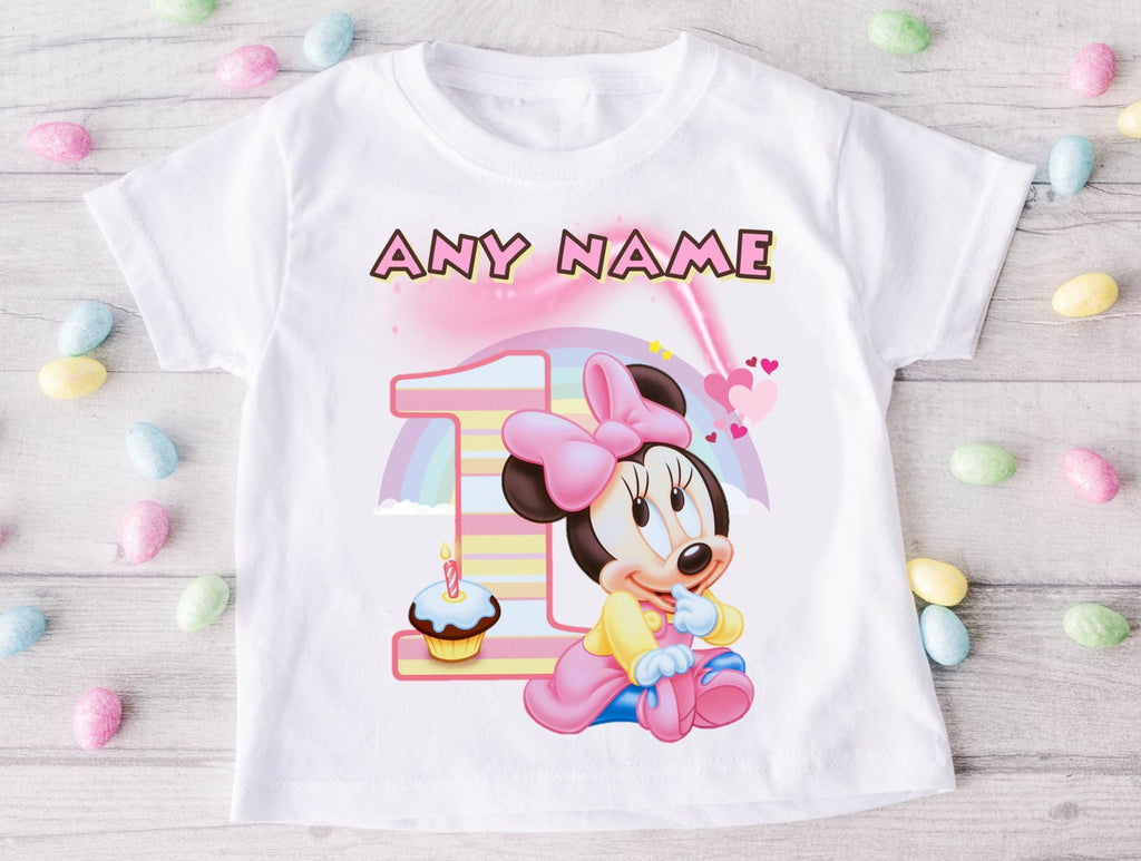 Baby Minnie Tutu Set Girls Personalized Custom Pink Gold Polka Dots Tutu Outfit Dress Theme Cake Smash Birthday Party