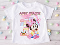Baby Minnie Personalized Custom White T-Shirt or Onesie Theme Cake Smash Birthday Party