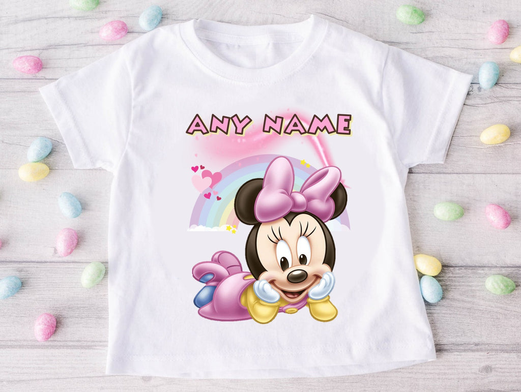 Baby Minnie Tutu Set Girls Personalized Custom Pink Gold Polka Dots Tutu Outfit Dress Theme Cake Smash Party