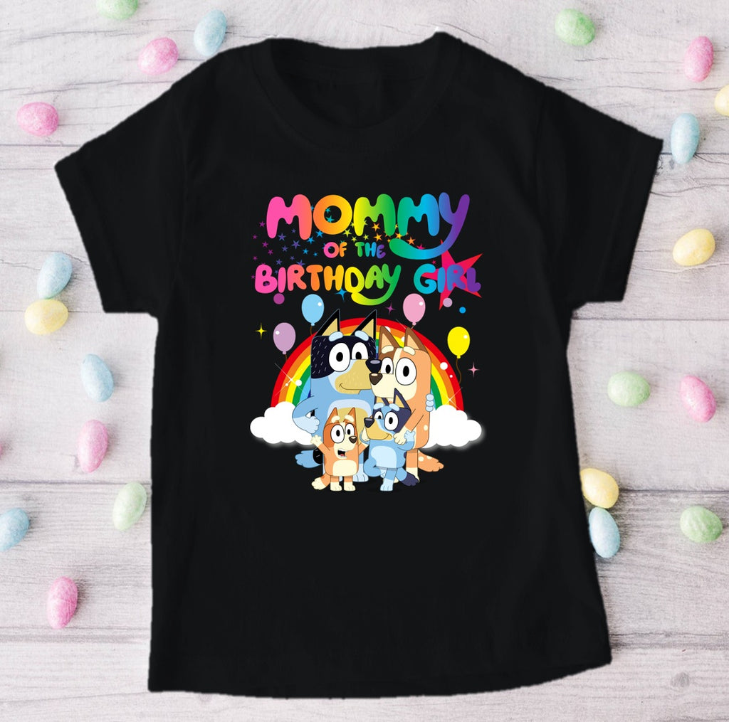 Bluey and Bingo Hug Personalized Custom Black Family T-Shirt or Onesie Pack Theme Cake Smash Birthday Party