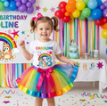 Bluey and Bingo Hug Tutu Set Girls Personalized Custom Rainbow Ribbon Tutu Outfit Dress Theme Cake Smash Birthday Party