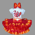 Finding Nemo Tutu Set Girls Personalized Custom Red Orange Ribbon Sewn Trim Tutu Outfit Dress Theme Cake Smash Birthday Party