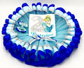 Cinderella Princess Tutu Set Girls Personalized Custom Blue Silver Ribbon Sewn Trim Tutu Outfit Dress Theme Cake Smash Birthday Party