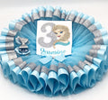 Queen Elsa Frozen Princess Tutu Set Girls Personalized Custom Blue Silver Ribbon Sewn Trim Tutu Outfit Dress Theme Cake Smash Birthday Party