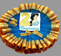 Princess Jasmine Aladdin Tutu Set Girls Personalized Custom Blue Gold Ribbon Sewn Trim Tutu Outfit Dress Theme Cake Smash Birthday Party