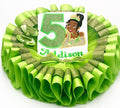 Princess Tiana Tutu Set Girls Personalized Custom Green Lime Glitter Ribbon Sewn Trim Tutu Outfit Dress Theme Cake Smash Birthday Party
