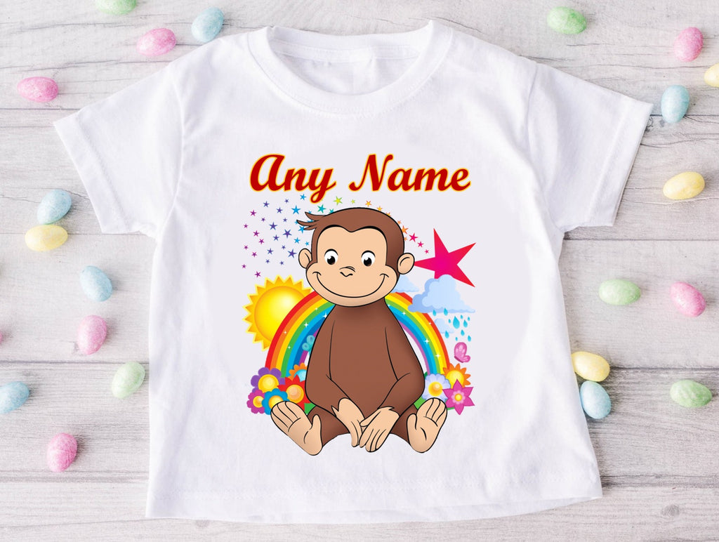 Curious George Tutu Set Girls Personalized Custom Rainbow Tutu Outfit Dress Theme Cake Smash Party