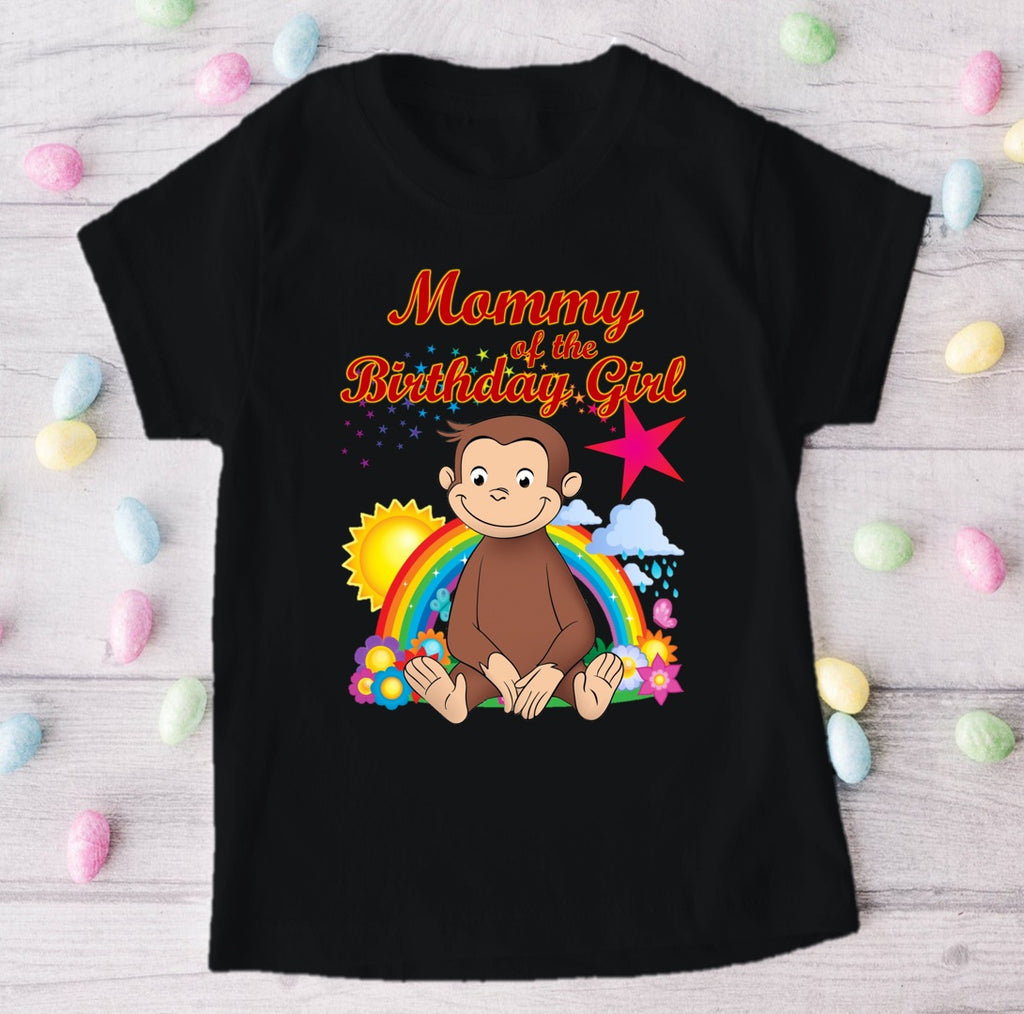 Curious George Personalized Custom Black Family T-Shirt or Onesie Pack Theme Cake Smash Birthday Party