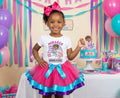 Doc McStuffins Tutu Set Girls Personalized Custom Hot Pink Blue Purple Ribbon Trim Tutu Outfit Dress Theme Cake Smash Birthday Party