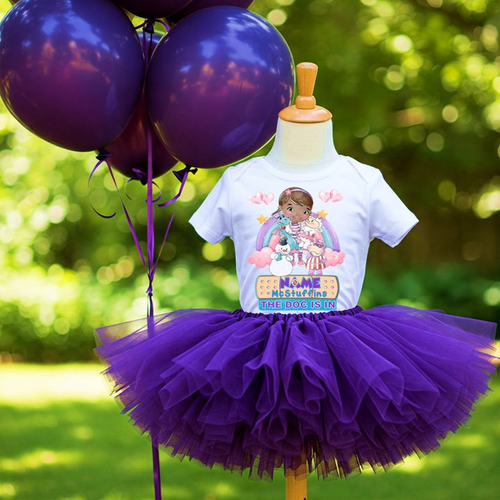 Doc McStuffins Tutu Set Girls Personalized Custom Purple Tutu Outfit Dress Theme Cake Smash Party
