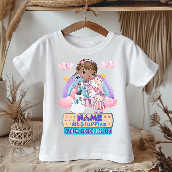 Doc McStuffins Personalized Custom White T-Shirt or Onesie Theme Cake Smash Party