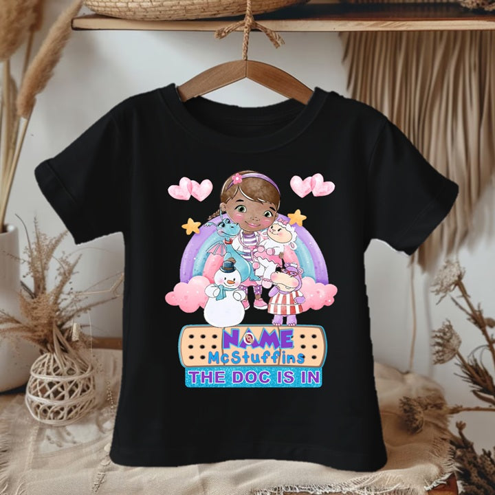 Doc McStuffins Personalized Custom Black T-Shirt or Onesie Theme Cake Smash Party