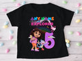 Dora the Explorer Personalized Custom Black T-Shirt or Onesie Theme Cake Smash Birthday Party