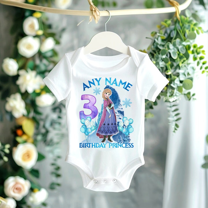 Frozen Princess Anna Tutu Set Girls Personalized Custom Light Purple Tutu Outfit Dress Theme Cake Smash Birthday Party