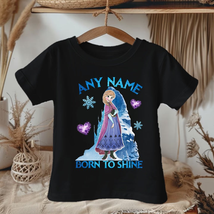 Frozen Princess Anna Personalized Custom Black T-Shirt or Onesie Theme Cake Smash Party