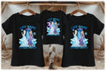Frozen Princess Anna Elsa Personalized Custom Black Family T-Shirt or Onesie Pack Theme Cake Smash Birthday Party