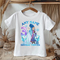 Frozen Princess Anna Elsa Personalized Custom White T-Shirt or Onesie Theme Cake Smash Birthday Party