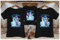 Frozen Princess Elsa Personalized Custom Black Family T-Shirt or Onesie Pack Theme Cake Smash Birthday Party