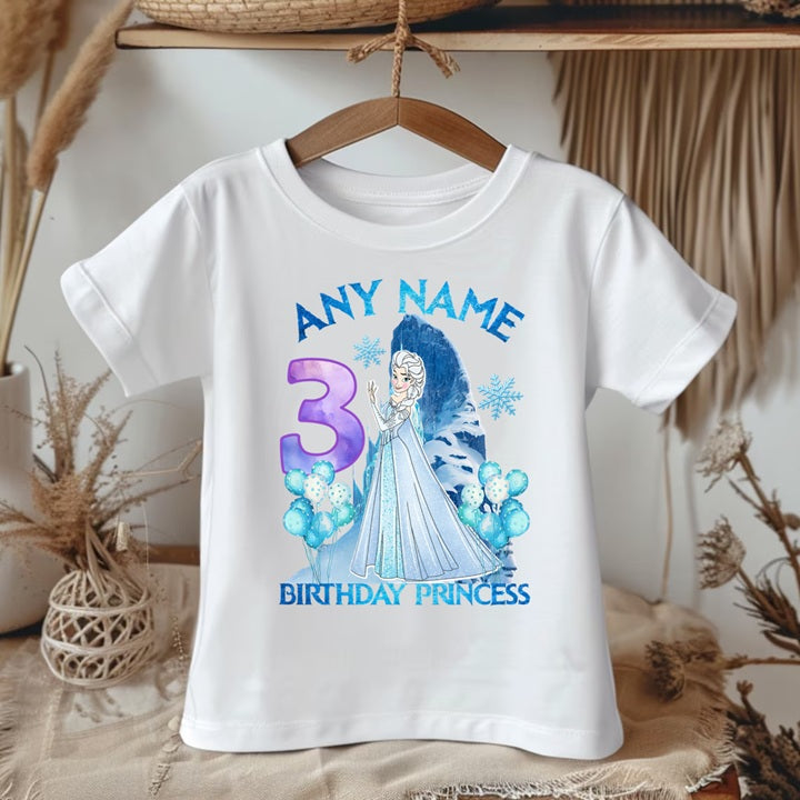 Frozen Princess Elsa Tutu Set Girls Personalized Custom Blue Silver Blue Ribbon Trim Tutu Outfit Dress Theme Cake Smash Birthday Party