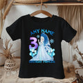 Frozen Princess Elsa Personalized Custom Black T-Shirt or Onesie Theme Cake Smash Birthday Party