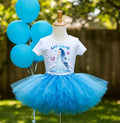 Frozen Princess Elsa Tutu Set Girls Personalized Custom Blue Tutu Outfit Dress Theme Cake Smash Party
