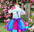 Frozen Princess Elsa Tutu Set Girls Personalized Custom Hot Pink Blue Purple Ribbon Tutu Outfit Dress Theme Cake Smash Party