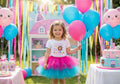 Gabby's Dollhouse Tutu Set Girls Personalized Custom Hot Pink Blue Tutu Outfit Dress Theme Cake Smash Birthday Party