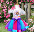 Gabby's Dollhouse Tutu Set Girls Personalized Custom Hot Pink Blue Purple Ribbon Tutu Outfit Dress Theme Cake Smash Birthday Party