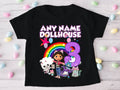 Gabby's Dollhouse Kitties Personalized Custom Black T-Shirt or Onesie Theme Cake Smash Birthday Party