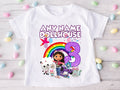 Gabby's Dollhouse Kitties Personalized Custom White T-Shirt or Onesie Theme Cake Smash Birthday Party