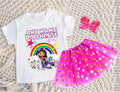 Gabby's Dollhouse Kitties Tutu Set Girls Personalized Custom Hot Pink Gold Polka Dots Tutu Outfit Dress Theme Cake Smash Party