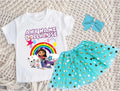 Gabby's Dollhouse Kitties Tutu Set Girls Personalized Custom Aqua Blue Gold Polka Dots Tutu Outfit Dress Theme Cake Smash Party