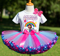 Gabby's Dollhouse Kitties Tutu Set Girls Personalized Custom Hot Pink Blue Purple Ribbon Sewn Trim Tutu Outfit Dress Theme Cake Smash Party