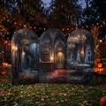 7.2ft Haunted Hotel Theme Halloween Arch Fabric Backdrop Cover - Multi-Panel Event Backdrop Decor Prop