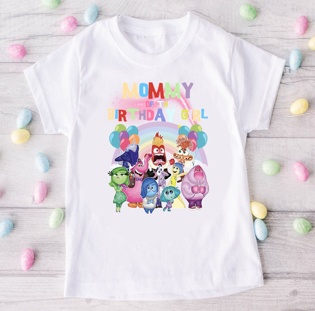 Inside Out Personalized Custom White Family T-Shirt or Onesie Pack Theme Cake Smash Birthday Party