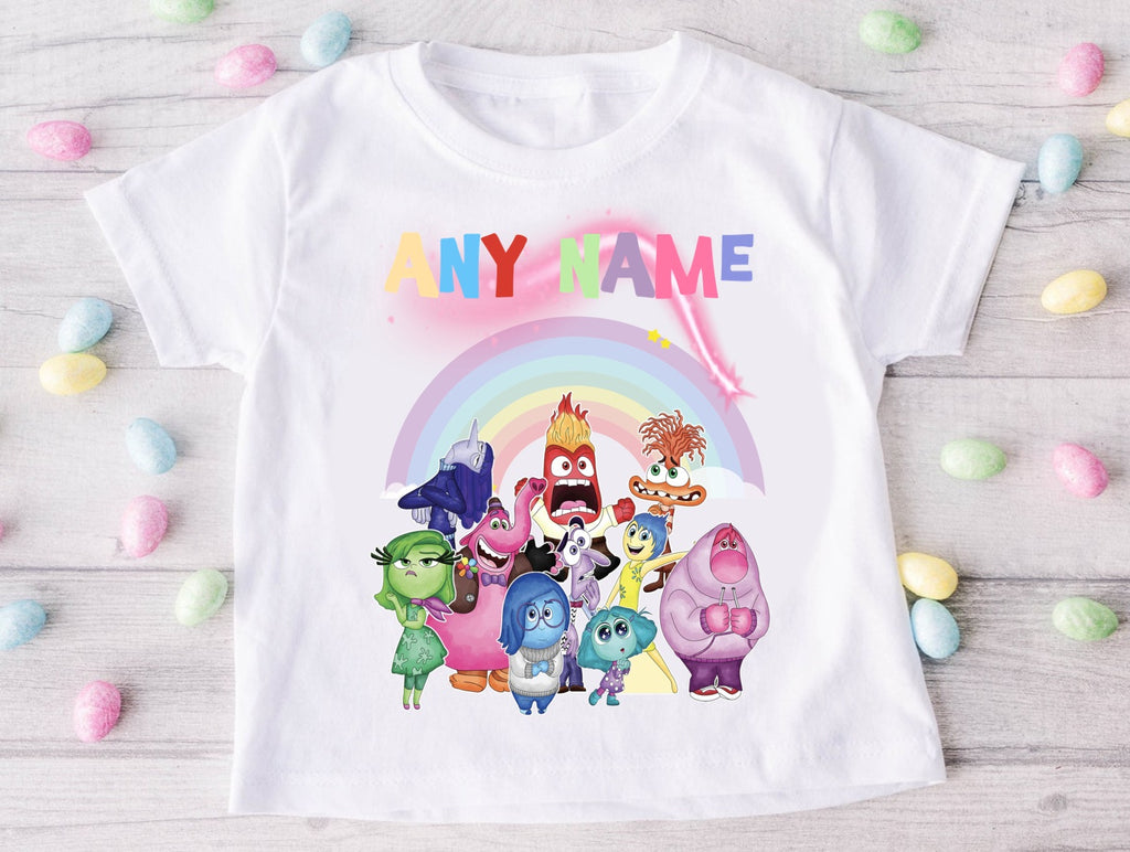 Inside Out Tutu Set Girls Personalized Custom Rainbow Tutu Outfit Dress Theme Cake Smash Party