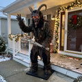 6' Christmas Krampus Figure Music Lights Motion Sensor Christmas Home Decor Accent Yard Prop