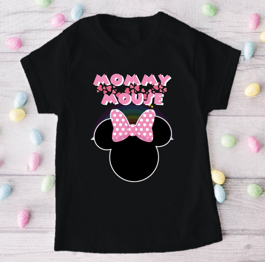 Minnie Mouse Pink Bow Personalized Custom Black Family T-Shirt or Onesie Pack Theme Cake Smash Birthday Party