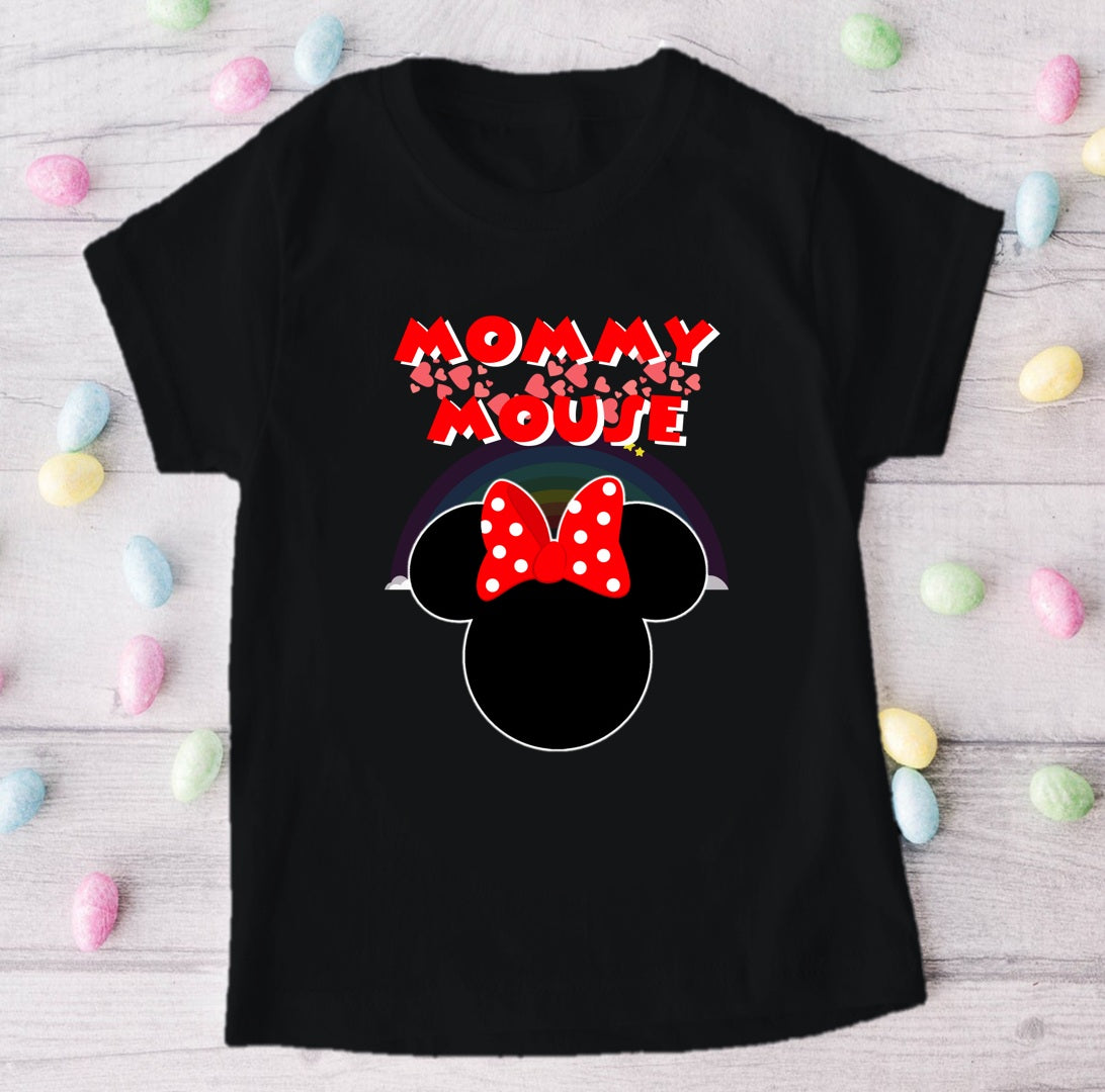 Minnie Mouse Red Bow Personalized Custom Black Family T-Shirt or Onesie Pack Theme Cake Smash Birthday Party