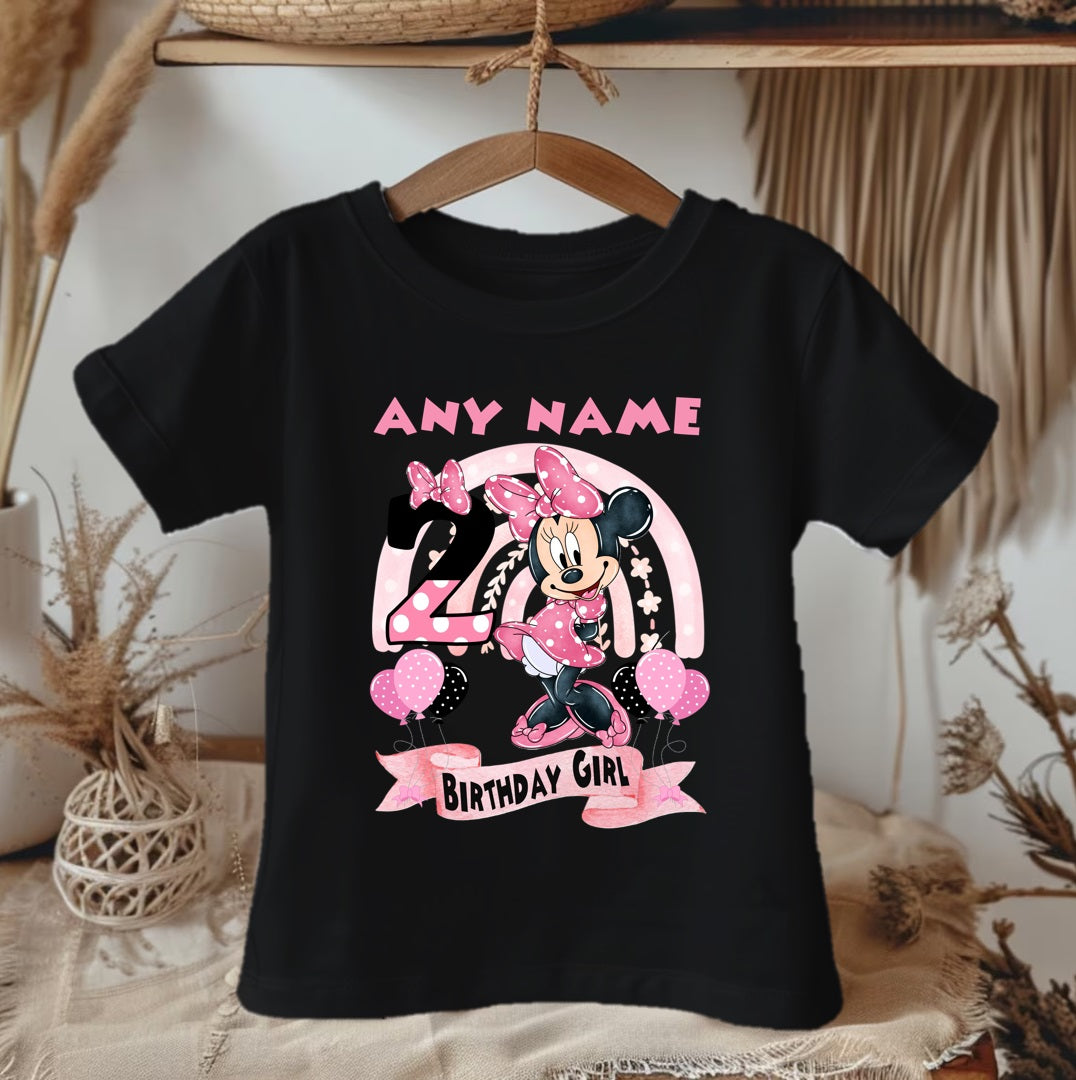 Minnie Mouse Personalized Custom Black Family T-Shirt or Onesie Pack Theme Cake Smash Birthday Party