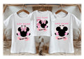 Minnie Mouse Ears Pink Bow Personalized Custom White Family T-Shirt or Onesie Pack Theme Cake Smash Birthday Party
