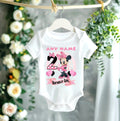 Minnie Mouse Personalized Custom White T-Shirt or Onesie Theme Cake Smash Birthday Party