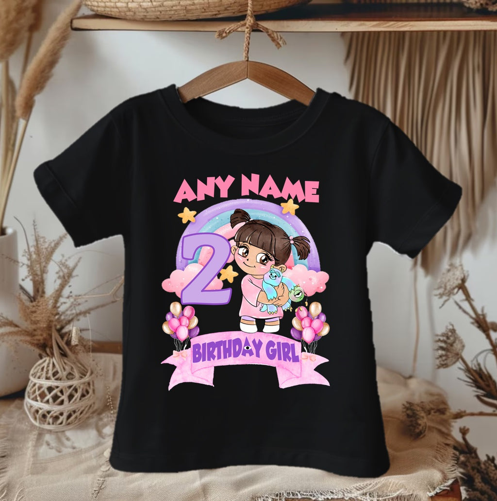 Monsters Inc Boo Personalized Custom Black Family T-Shirt or Onesie Pack Theme Cake Smash Birthday Party